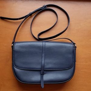 Banana Republic Navy leather crossbody
